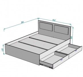 Кровать Ольга L39 (1600) 2 ящика в Нытве - nytva.ok-mebel.com | фото 2