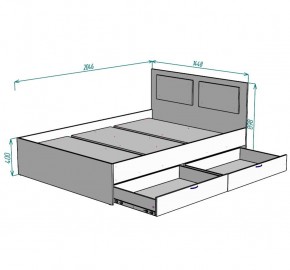 Кровать Ольга L41 (1400) 2 ящика в Нытве - nytva.ok-mebel.com | фото 2