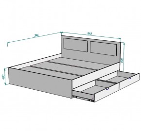 Кровать Ольга L43 (1800) 2 ящика в Нытве - nytva.ok-mebel.com | фото 2