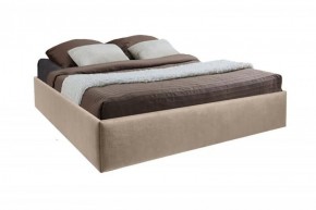 Кровать Подиум с ПМ 1600 (велюр светло-серый) в Нытве - nytva.ok-mebel.com | фото