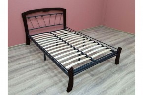 Кровать "Муза 4 Лайт" КМД9 Черная (1400*2000) (ножки-шоколад) с коваными изделиями в Нытве - nytva.ok-mebel.com | фото 3