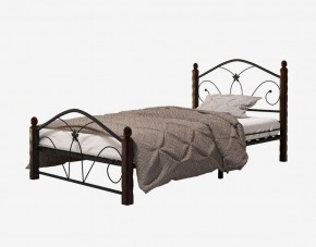 Кровать "Селена 1" Черная (900*2000) (ножки-шоколад) с коваными элементами в Нытве - nytva.ok-mebel.com | фото 2
