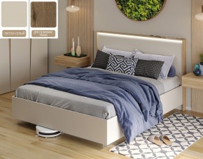 Кровать (Светло-серый U750 ST9/Дуб Галифакс Табак) 1600 в Нытве - nytva.ok-mebel.com | фото