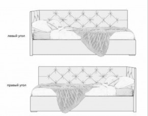 Кровать угловая Лэсли интерьерная +настил ДСП (90х200) в Нытве - nytva.ok-mebel.com | фото 2