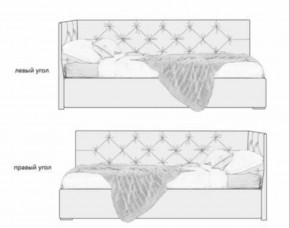 Кровать угловая Лилу интерьерная +основание/ПМ/бельевое дно (120х200) в Нытве - nytva.ok-mebel.com | фото 5
