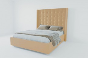 Кровать Венеция ЛЮКС с ПМ 2000 (экокожа бежевая) в Нытве - nytva.ok-mebel.com | фото 2