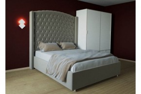 Кровать Версаль ЛЮКС с ПМ 1200 (велюр серый) в Нытве - nytva.ok-mebel.com | фото