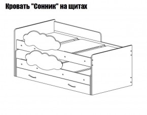 Кровать выкатная Соник (800*1900) в Нытве - nytva.ok-mebel.com | фото 2