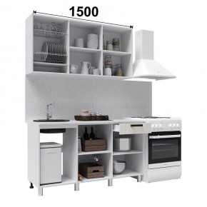 Кухонный гарнитур ДИОР 1500 (Белый/Дуб Крафт белый) в Нытве - nytva.ok-mebel.com | фото 2