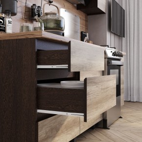 Кухня Энигма 1.6 м (венге/дуб каньон) в Нытве - nytva.ok-mebel.com | фото 2