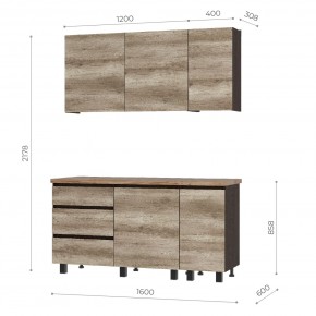 Кухня Энигма 1.6 м (венге/дуб каньон) в Нытве - nytva.ok-mebel.com | фото 5