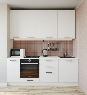 Кухонный гарнитур Белый Глянец 2200 h950 (Стол. 38мм) в Нытве - nytva.ok-mebel.com | фото