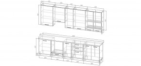 Кухонный гарнитур Белый Глянец 3000 h950 (Стол. 38мм) в Нытве - nytva.ok-mebel.com | фото 2
