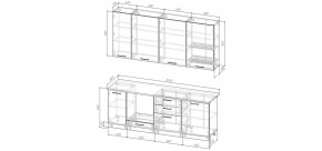 Кухонный гарнитур Меренга 2200 h950 (Стол. 26мм) в Нытве - nytva.ok-mebel.com | фото 2