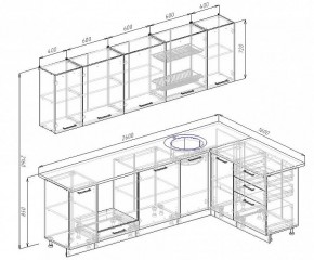 Кухонный гарнитур угловой Бланка 2600х1600 (Стол. 38мм) в Нытве - nytva.ok-mebel.com | фото 2