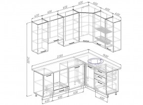 Кухонный гарнитур угловой Дели 2200*1600 (Стол. 26мм) в Нытве - nytva.ok-mebel.com | фото 2