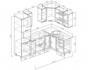 Кухонный гарнитур угловой Гарда 2400х1600 (Стол. 26мм) в Нытве - nytva.ok-mebel.com | фото 2