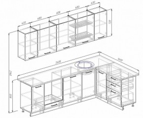 Кухонный гарнитур угловой Графика 2600х1600 (Стол. 26мм) в Нытве - nytva.ok-mebel.com | фото 2