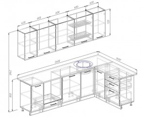 Кухонный гарнитур угловой Изумруд 2600х1600 (Стол. 26мм) в Нытве - nytva.ok-mebel.com | фото 2