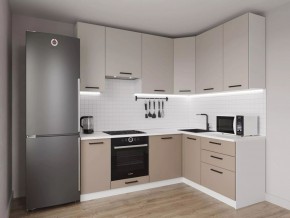 Кухонный гарнитур угловой Каппучино 2200*1600 h 950 (Стол. 38мм) в Нытве - nytva.ok-mebel.com | фото