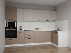 Кухонный гарнитур угловой Каппучино 3200*1400 (Стол.38мм) в Нытве - nytva.ok-mebel.com | фото