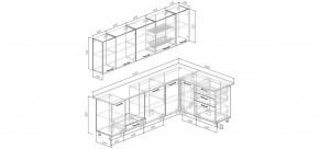 Кухонный гарнитур угловой Капри 2600х1600 (Стол. 38мм) в Нытве - nytva.ok-mebel.com | фото
