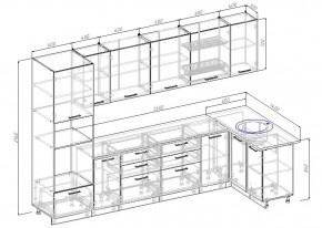 Кухонный гарнитур угловой Капри 3200х1400 (Стол. 38мм) в Нытве - nytva.ok-mebel.com | фото 3