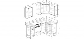 Кухонный гарнитур угловой Санторини 2000*1200 (Стол. 26мм) в Нытве - nytva.ok-mebel.com | фото 2