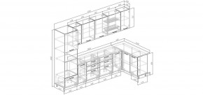 Кухонный гарнитур угловой Санторини 3200*1400 (Стол. 38мм) в Нытве - nytva.ok-mebel.com | фото 2