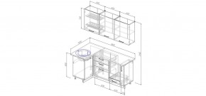 Кухонный гарнитур угловой Шампань 1000*1800 (Стол. 38мм) в Нытве - nytva.ok-mebel.com | фото 2