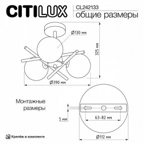 Люстра на штанге Citilux Ronny CL242133 в Нытве - nytva.ok-mebel.com | фото 7
