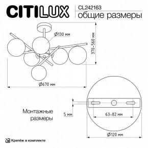 Люстра на штанге Citilux RONNY CL242163 в Нытве - nytva.ok-mebel.com | фото 12