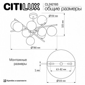 Люстра на штанге Citilux Ronny CL242193 в Нытве - nytva.ok-mebel.com | фото 8