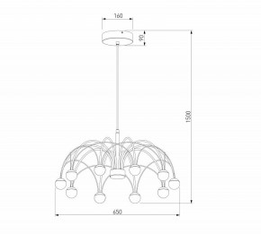 Люстра на штанге Eurosvet Ragno 90030/10 LED золото в Нытве - nytva.ok-mebel.com | фото 5