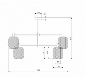 Люстра на штанге Eurosvet Voile 30191/6 черный в Нытве - nytva.ok-mebel.com | фото 3