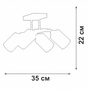 Люстра на штанге Vitaluce V2833 V2833-1/4PL в Нытве - nytva.ok-mebel.com | фото 4
