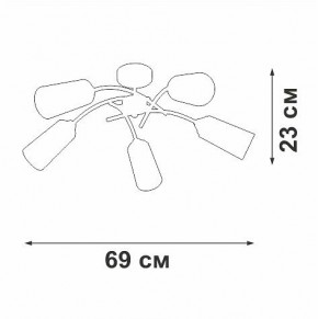 Люстра на штанге Vitaluce V2850 V2850-1/5PL в Нытве - nytva.ok-mebel.com | фото 5