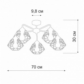Люстра на штанге Vitaluce V4258 V4258-0/5PL в Нытве - nytva.ok-mebel.com | фото 2