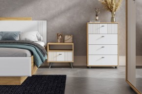 МИЛАН Спальня (Дуб Золотой/Белый матовый) в Нытве - nytva.ok-mebel.com | фото 2