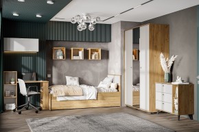 МИЛАН Спальня (Дуб Золотой/Белый матовый) в Нытве - nytva.ok-mebel.com | фото 45