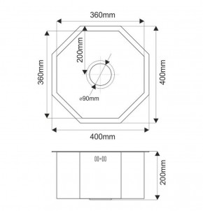 Мойка D400G Octavia MELANA Profline 1,2/200 ЗОЛОТО врезная фигурная D400G в Нытве - nytva.ok-mebel.com | фото 3