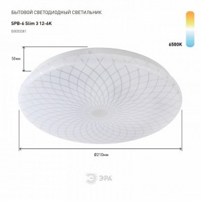 Накладной светильник Эра Slim SPB-6 Slim 3 12-6K в Нытве - nytva.ok-mebel.com | фото 2