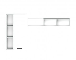 Навесные модули Эльза (Бетонный Камень/Белый) в Нытве - nytva.ok-mebel.com | фото 3
