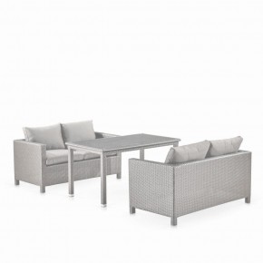 Обеденный комплект плетеной мебели с диванами T256C/S59C-W85 Latte в Нытве - nytva.ok-mebel.com | фото