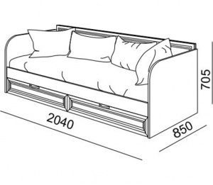 Кровать с ящиками Ostin (Остин) модуль 23 в Нытве - nytva.ok-mebel.com | фото 2