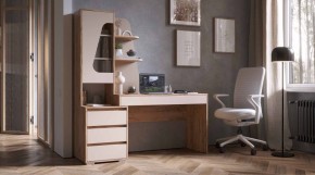 ПИФАГОР Стол компьютерный (дуб вотан/кашемир) в Нытве - nytva.ok-mebel.com | фото