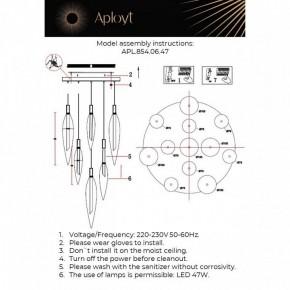 Подвесная люстра Aployt Emilin APL.854.06.47 в Нытве - nytva.ok-mebel.com | фото 2