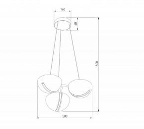Подвесная люстра Eurosvet Emisfero 50083/3 LED золото в Нытве - nytva.ok-mebel.com | фото 6