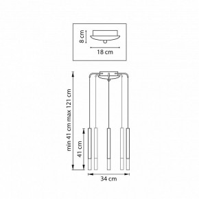 Подвесная люстра Lightstar Tubo L5T747133 в Нытве - nytva.ok-mebel.com | фото 3