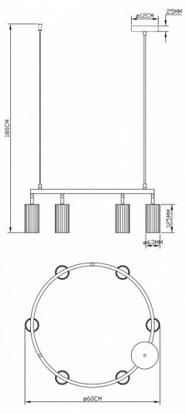Подвесная люстра Moderli Cora V11601-6P в Нытве - nytva.ok-mebel.com | фото 7
